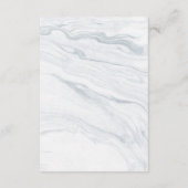 Elegante Marmorkarten für die Hochzeitsempfehlung Begleitkarte (Rückseite)
