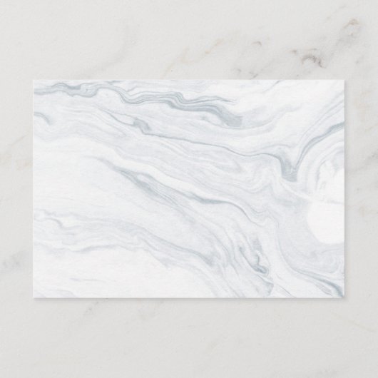 Elegante Marmorkarten für die Hochzeitsempfehlung Begleitkarte (Rückseite)