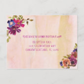 Elegante Marmorkletterhochzeit Postkarte (Rückseite)