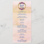 Elegante Marmorkletterhochzeit Programm (Rückseite)