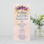 Elegante Marmorkletterhochzeit Programm (Stehend Vorderseite)