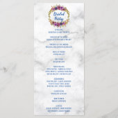 Elegante Marmorkletterhochzeit Programm (Rückseite)