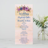 Elegante Marmorkletterhochzeit Programm (Stehend Vorderseite)