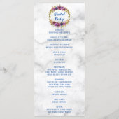 Elegante Marmorkletterhochzeit Programm (Rückseite)