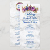 Elegante Marmorkletterhochzeit Programm (Vorne/Hinten)