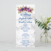 Elegante Marmorkletterhochzeit Programm (Stehend Vorderseite)