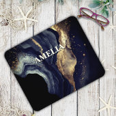Elegante Marmorkunst Imitate Gold Glitzer Mousepad