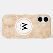 Elegante Marmormonogramm - Rock Texture Case-Mate iPhone Hülle (Rückseite (Horizontal))