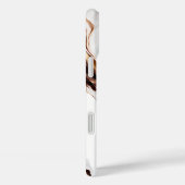 Elegante Marmormuster Brown Swirling Phone Case (Rückseite / Rechts)