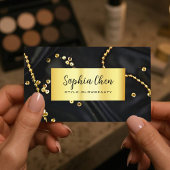 Elegante Marmorsalon-Karte mit Gold Glitzer Visitenkarte