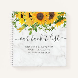 Elegante Marmorsonnenblume Unsere Säulenpaare Notizblock