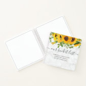 Elegante Marmorsonnenblume Unsere Säulenpaare Notizblock (Innenseite)