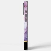 Elegante Marmorstruktur mit lila und goldenen Ader Case-Mate iPhone Hülle (Rückseite / Links)