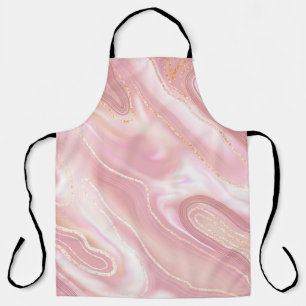 Elegante Marmorstruktur. Rose Gold Flüssigkeit gl Schürze