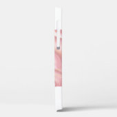 Elegante Marmorstruktur. Rose Gold Flüssigkeit glä Case-Mate iPhone Hülle (Rückseite / Links)