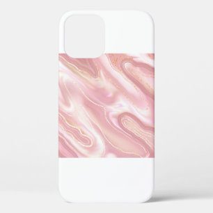 Elegante Marmorstruktur. Rose Gold Flüssigkeit glä Case-Mate iPhone Hülle