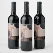 Elegante Marmorstruktur Weinetikett (Flaschen)