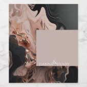 Elegante Marmorstruktur Weinetikett (Einzelnes Label)