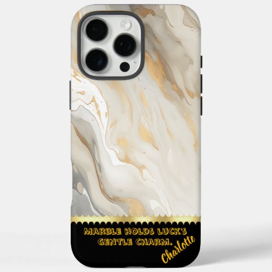 Elegante Marmortextur mit goldenen Akzenten fließt Case-Mate iPhone Hülle (Rückseite)