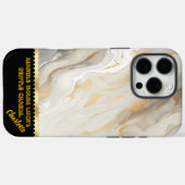 Elegante Marmortextur mit goldenen Akzenten fließt Case-Mate iPhone Hülle (Rückseite (Horizontal))