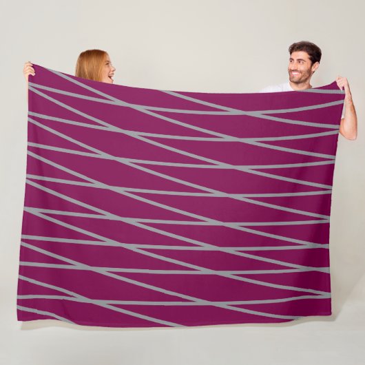 Elegante marode Welle in Grau Fleecedecke (Beispiel)