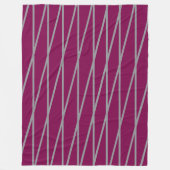Elegante marode Welle in Grau Fleecedecke (Vorderseite)