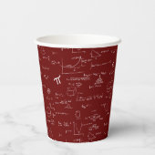 Elegante Maroon-Mathe-Party Pappbecher (Rückseite)