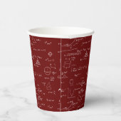 Elegante Maroon-Mathe-Party Pappbecher (Rechts)