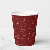Elegante Maroon-Mathe-Party Pappbecher (Vorderseite)