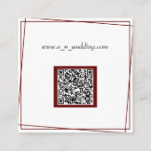 Elegante Maroon Monogram Details Enclosure Card Begleitkarte (Rückseite)