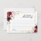 Elegante Marsala Rose Beerdigung gemeinsam mit ein RSVP Karte (Vorderseite)