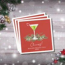 Elegante Martini-Cocktailparty Prost Feiertage