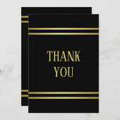 Elegante Masculine Dankeskarte (Vorne/Hinten)