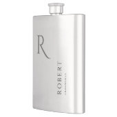 Elegante Masculine Monogram Trauzeuge Gift Flask Flachmann (Links)
