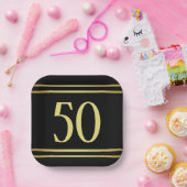 Elegante Masculine Pappteller (Party)