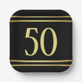 Elegante Masculine Pappteller (Vorderseite)