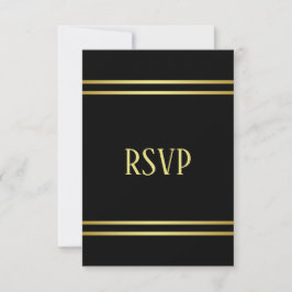 Elegante Masculine RSVP Karte
