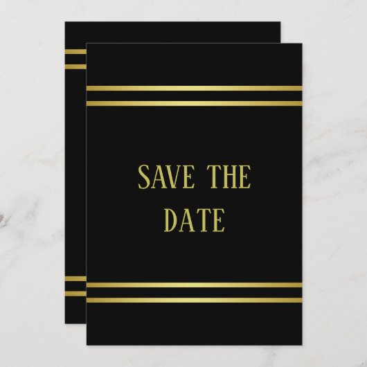 Elegante Masculine Save The Date (Vorne/Hinten)