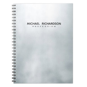 Elegante Masculine Silver Black Custom Notebook Notizblock