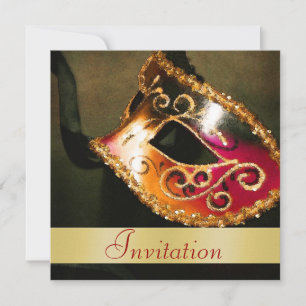 Elegante Maskenball-Weihnachtsfeier-Einladung Einladung