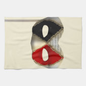Elegante Maskenbild Kunst für Maskenball Karnevalp Küchentuch (Horizontal)
