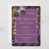 Elegante Masquerade Ball Einladung (Vorderseite)