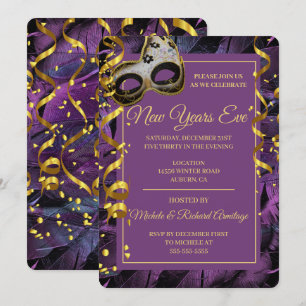 Elegante Masquerade Ball Einladung