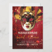 Elegante Masquerade Einladung (Vorderseite)