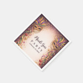 Elegante Masquerade-Hearts Mardi Gras Serviette (Ecke)