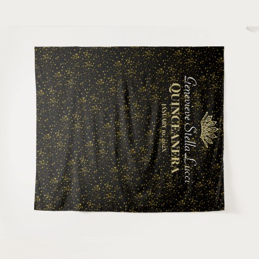 Elegante Masquerade mit weißem Rosenhintergrund Wandteppich (Vorderseite (Horizontal))