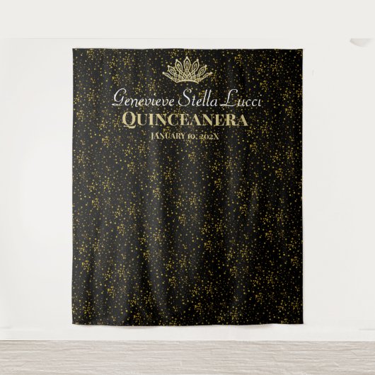 Elegante Masquerade mit weißem Rosenhintergrund Wandteppich (Vorderseite)