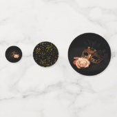 Elegante Masquerade mit weißer Rose Konfetti (Vorderseiten)