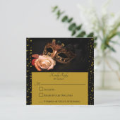 Elegante Masquerade und Weiße Rose (Stehend Vorderseite)