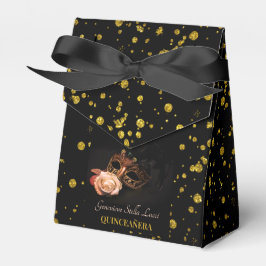 Elegante Masquerade und Weiße Rose Geschenkschachtel